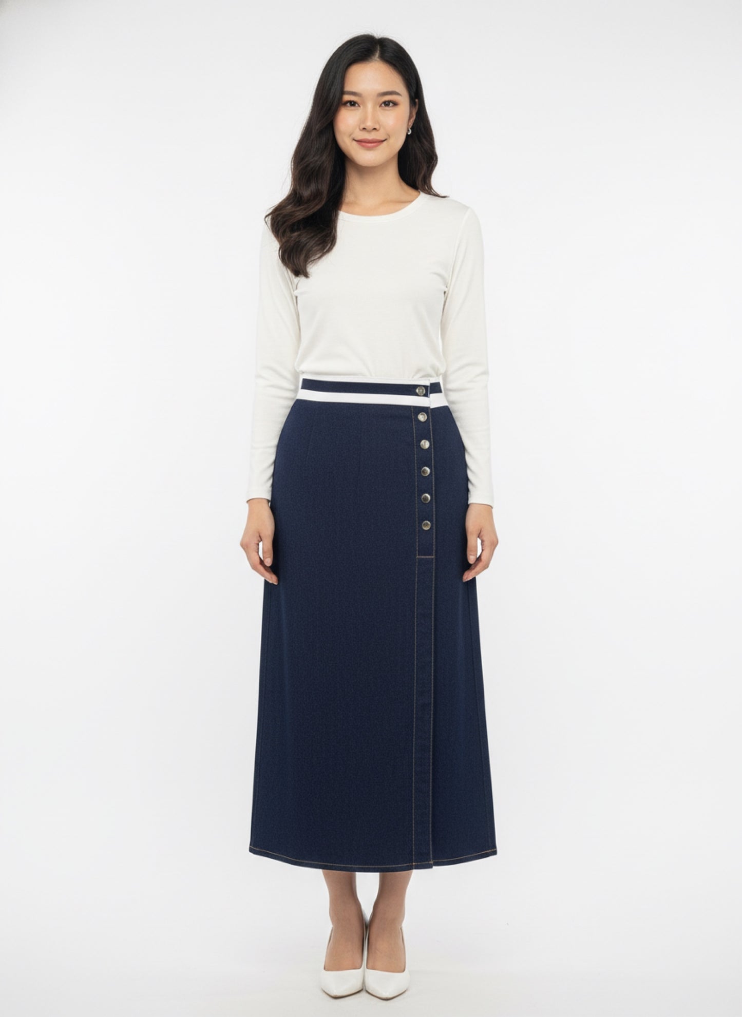 DARK BLUE LONG SKIRT