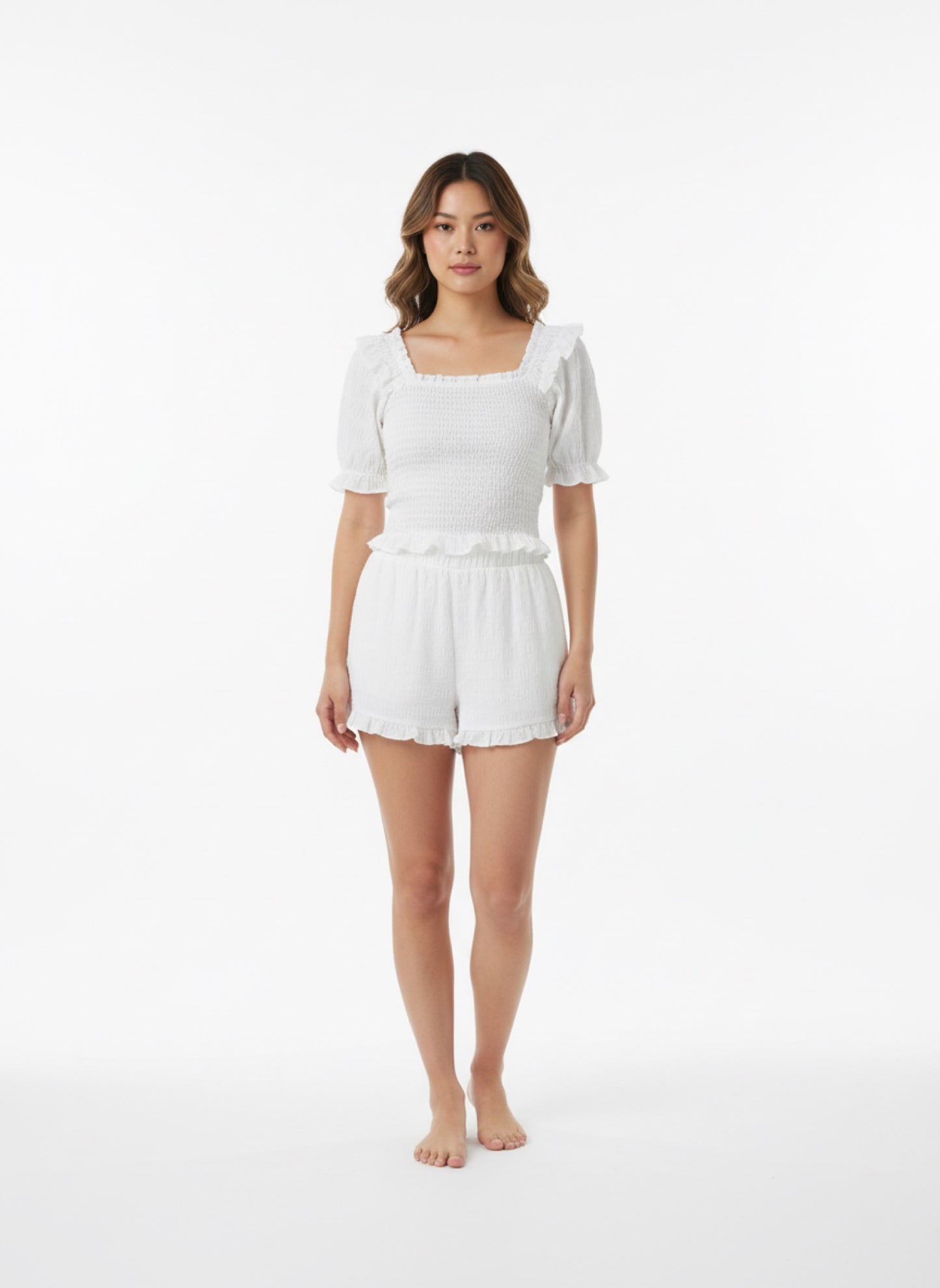 CLASSIC COMFY WHITE SHORTS