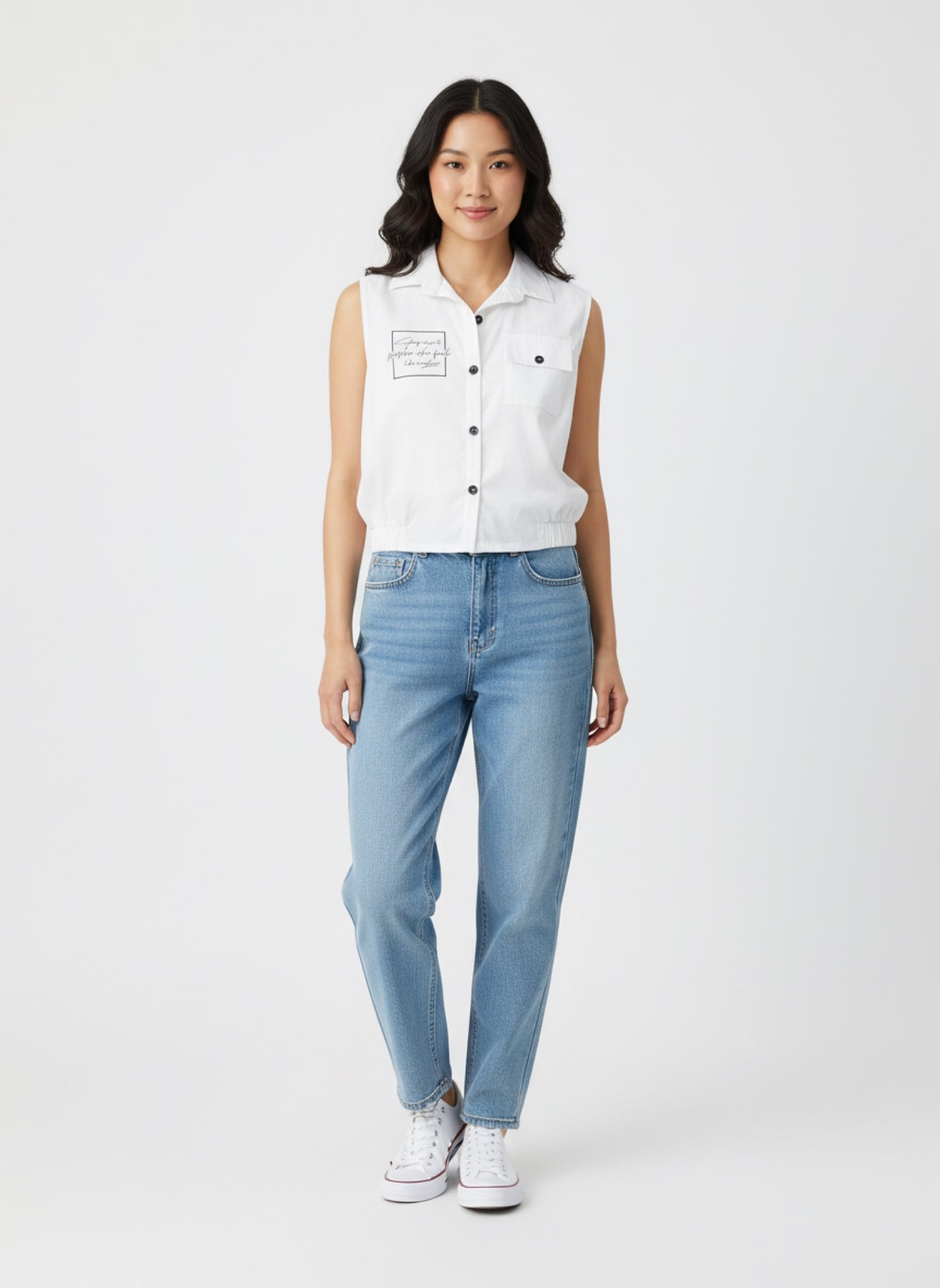 BUTTON UP WHITE TOP