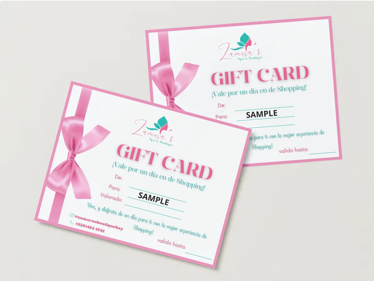ZAMARA'S GIFT'S CARDS