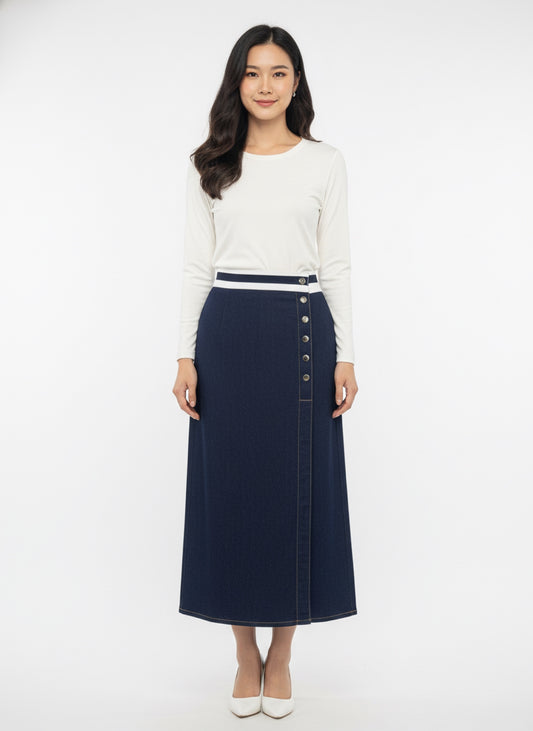 DARK BLUE LONG SKIRT