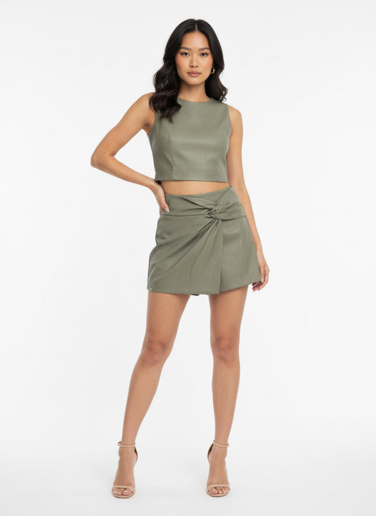 OLIVE MINI SKORT