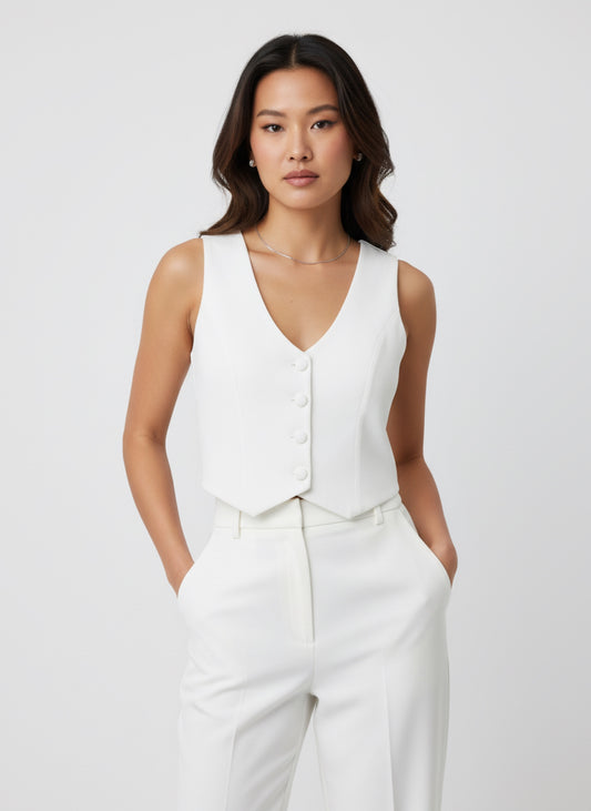 WHITE FORMAL TOP