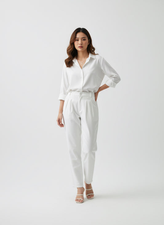 WHITE CLASSIC CARGO PANTS