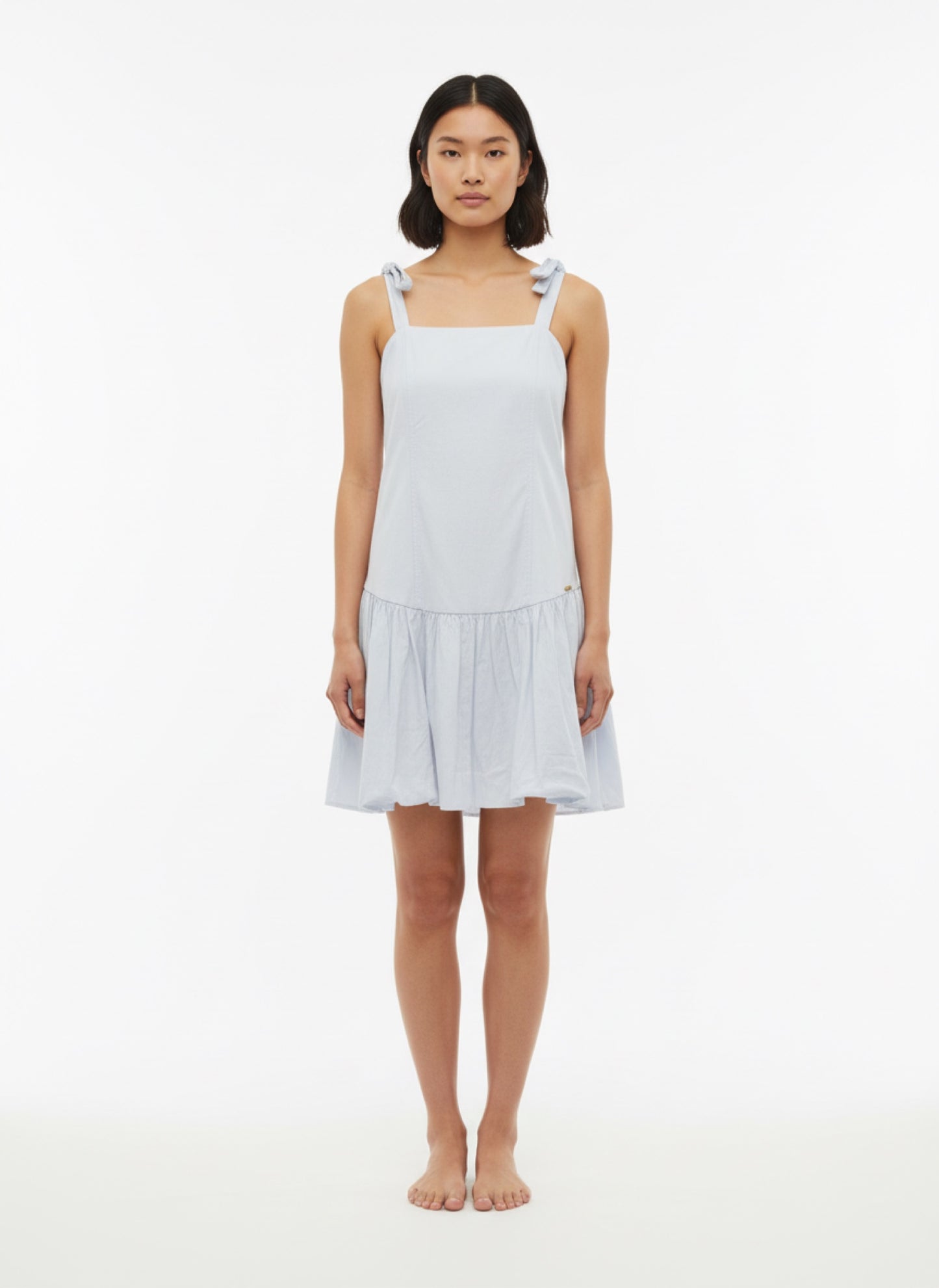 WHITE RUFFLE DRESS