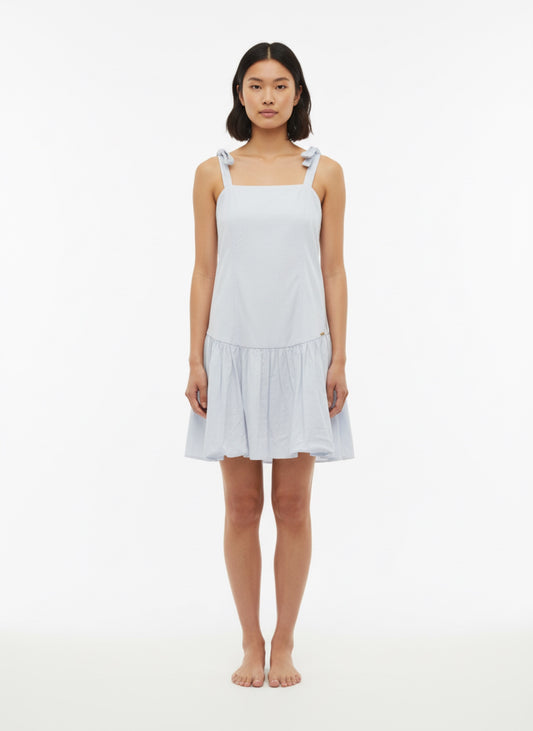 WHITE RUFFLE DRESS