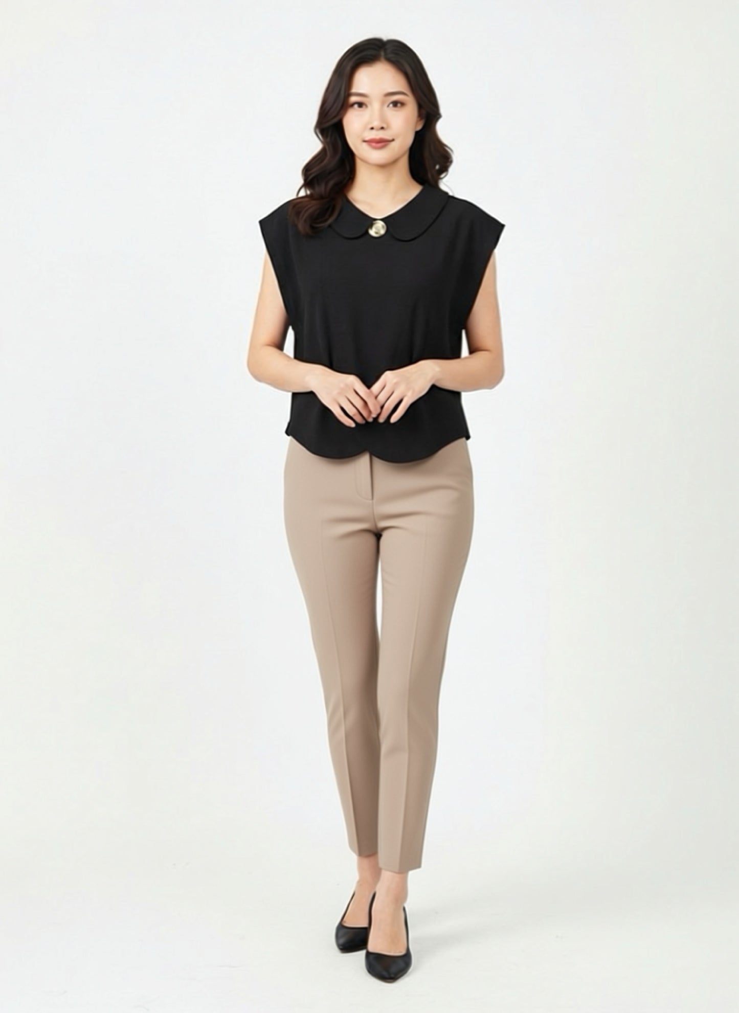 BLACK TOP GOLD DETAIL