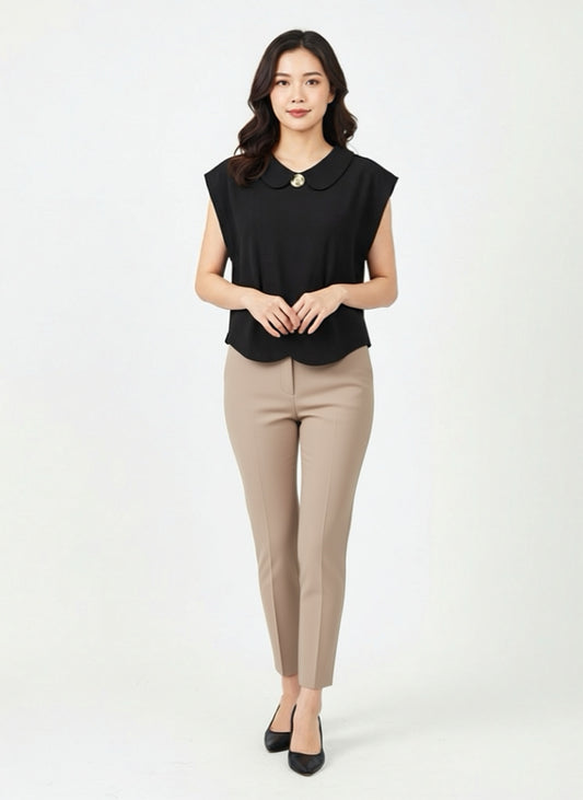 BLACK TOP GOLD DETAIL