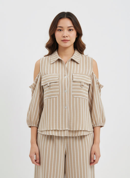 CAMEL ELEGANCE BLOUSE