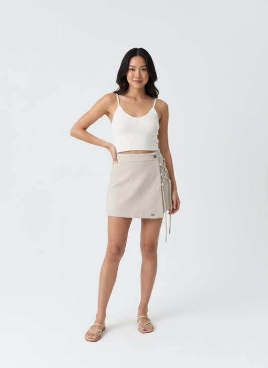 CREAM ELEGANT SKORT