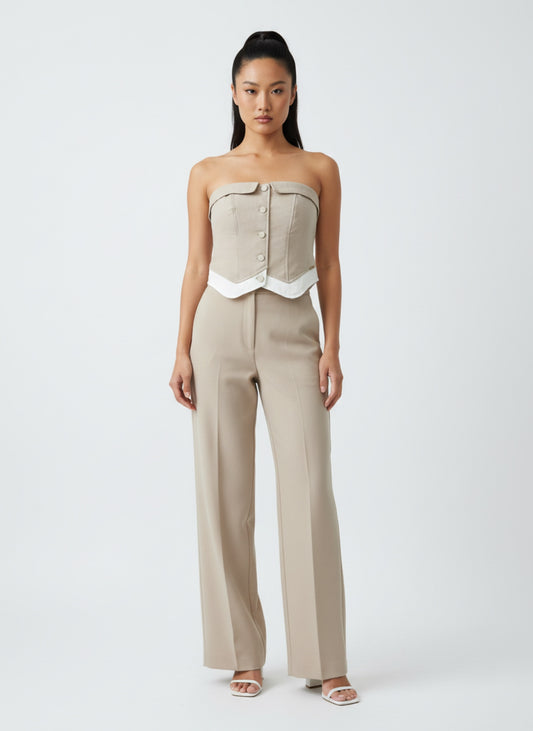 GRAY ELEGANT TUBE TOP