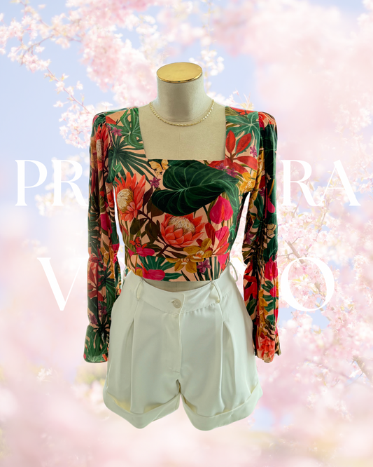 CAMISA MANGA LARGA - TROPICAL TOP